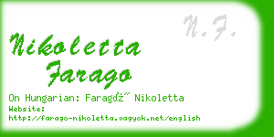 nikoletta farago business card